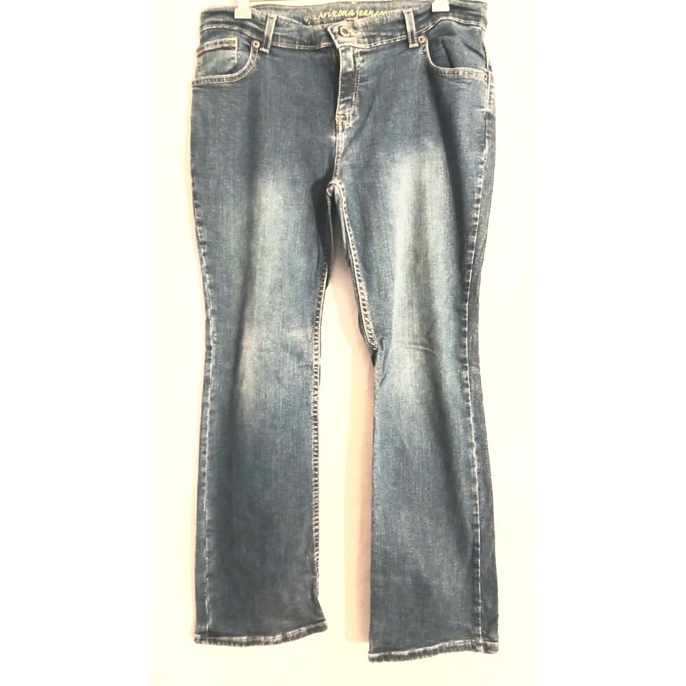 'Arizona Jean Co' Flare Y2K Bootcut Dark Wash Stretch Denim Jeans 14½ Plus